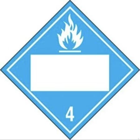 Accuform BLANK DOT PLACARD HAZARD CLASS 4 MPL4DG4BFV100 MPL4DG4BFV100